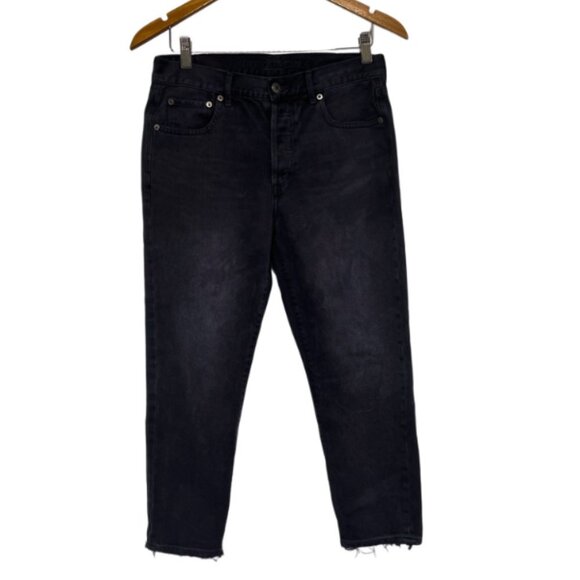 American Eagle Outfitters Denim - American Eagle Hi-Rise Girlfriend High Waisted Black Denim Jeans 4 X-Short